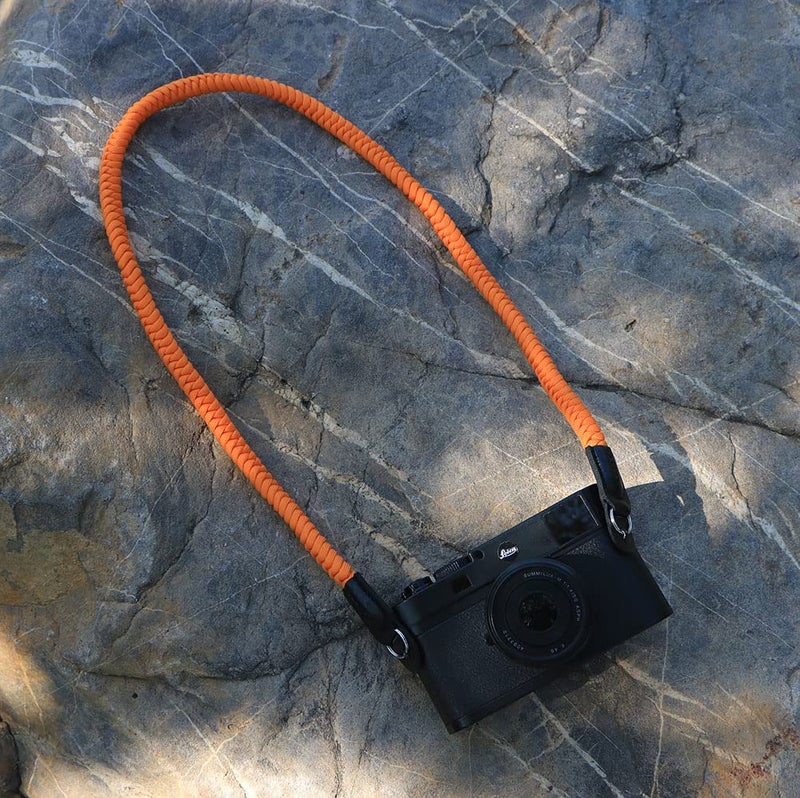 HITHUT Paracord Woven Camera Neck Shoulder Strap Belt Hand Compatible with Canon Nikon Sony Olympus Pentax Fujifilm Panasonic SLR DSLR Digital Mirrorless Cameras 36inch Orange - Image 2